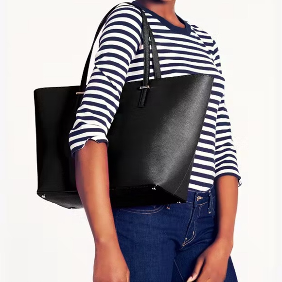 Kate Spade Black Structured Leather Tote - Picture 12 of 12